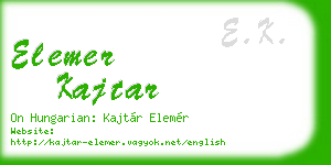 elemer kajtar business card