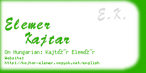 elemer kajtar business card